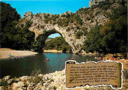 07 - Ardèche - Gorges De L'Ardèche - Le Pont D'Arc - Flamme Postale De Vallon Pont D'Arc - CPM - Voir Scans Recto-Verso - Vallon Pont D'Arc