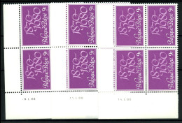 België 1961 - 150j. België - Hoekdatum - 9. I. 80 En 11. I. 80 En 14. I. 80 - Dated Corners
