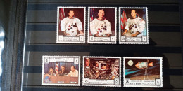 Ras Al Khaima 1972 Apollo 17 Space Complete Set MNH, Mi. 840/45 A, CV 18+ EUR - Colecciones