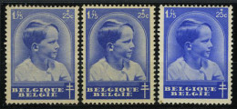 België 444 * / (*) - Prins Boudewijn - 3 Tinten - 1931-1960