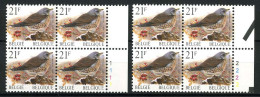 België 2792 - Vogels - Kramsvogel - André Buzin - Plnr 1 En 2 - In Blok Van 4 - 1991-2000