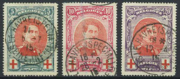 België 132/34 - Rode Kruis - Koning Albert I - Croix-Rouge - Roi Albert I - Gestempeld - Oblitéré - Used - 1914-1915 Red Cross