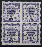 België E77 ** - Wereldkampioenschappen Modelvliegtuigen - Aéromodélisme - Kleurproef - Epreuve De Couleur - Paars - Erinnofilia [E]