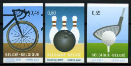 België 3600/02 ON - Sport - Veldrijden - Bowling - Golf - Ongetand - Non Dentelé - Andere & Zonder Classificatie
