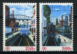 België TR459/60 ** - 150 Jaar Spoorwegen In België - Paul Delvaux - MNH - Autres & Non Classés