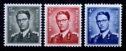 België 924/26 ** - Koning Boudewijn - WIT Papier  - 1953-1972 Lunettes