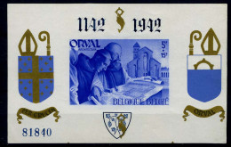 België BL21 * - Orval - Gotisch - Blauw - Ongetand - Genummerd - Zegel = ** - 1924-1960