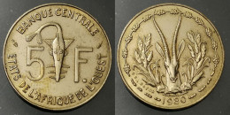 Monnaie Etats De L’Afrique De L’Ouest - 1980  - 5 Francs - Otros – Africa
