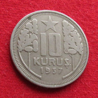 Turkey  10 Kurus 1937 Turquia Turquie W ºº - Turquia