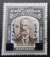 Colombia 1958 (1a) Manuel Ponce De Leon Surcharged - Colombia