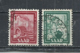 SAAR 1949 - 2 DIFFERENT - POSTALLY USED OBLITERE GESTEMPELT USADO - Used Stamps