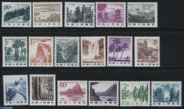 China People’s Republic 1981 Definitives 17v, Mint NH, Nature - Sport - Various - Water, Dams & Falls - Mountains & .. - Unused Stamps