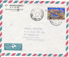 Malagasy Air Mail Cover Sent To Germany Majunga 9-7-1973 Single Franked - Madagaskar (1960-...)