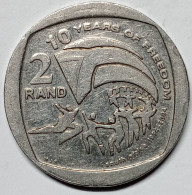 2004 South Africa, 2 Rand, 10 Years Of Freedom - Circulated - South Africa