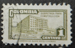 Colombia 1945 (1d) Palacio De Comunicaciones Sobretasa Para Construccion - Colombia