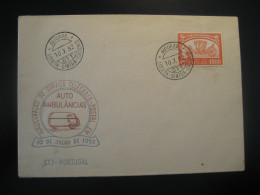 LISBOA - SINTRA - CASCAIS 1952 Telegrafo Postal Auto Ambulancia Van Truck Postal Mail Car Cancel Cover PORTUGAL - Camion