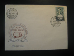 LISBOA - BARREIRO - ALCOCHETE 1952 Telegrafo Postal Auto Ambulancia Van Truck Postal Mail Car Cancel Cover PORTUGAL - Camions