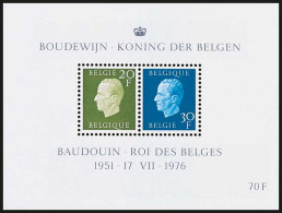 België BL 51 - Koning Boudewijn - Blok Met 2 Zegels - Roi Baudouin (1814/15) - 1961-2001