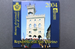 San Marino, Kursmünzensatz 2004 Incl. 5 Euro, Stempelglanz - San Marino