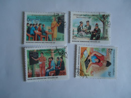 LAOS  4  USED STAMPS LIFE  STYLE - Laos