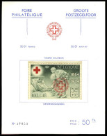 België 582B - Grote Postzegelfoor - Rode Kruis - Zegel 503 Met Opdruk En Nummer Op Rugzijde - Op Kaart - 1924-1960