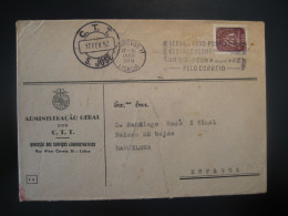 LISBOA S. JOSE 1952 To Barcelona Spain Cancel Cover PORTUGAL - Storia Postale