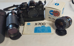 Minolta X-700 With Motor Drive 1 And Lenses - Fotoapparate