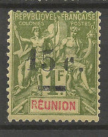 REUNION N° 55 Variétée C De 15 C Brisé NEUF** LUXE SANS CHARNIERE / Hingeless / MNH - Nuovi