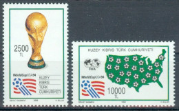 TURKISH CYPRUS 1994 - Michel Nr. 376/377 - MNH ** - World Footbaal Championchip USA - Neufs