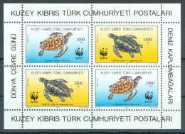 TURKISH CYPRUS 1992 - Michel Nr. BL11 - MNH ** - WWF - Global Conservation – Turtles - Unused Stamps