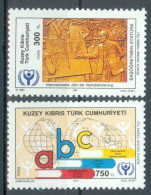 TURKISH CYPRUS 1990 - Michel Nr. 296/297 - MNH ** - International Year Of Literacy - Unused Stamps