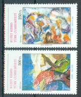 TURKISH CYPRUS 1991 - Michel Nr. 313/314 - MNH ** - Art - Paintings - Unused Stamps