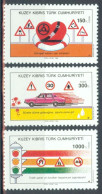 TURKISH CYPRUS 1990 - Michel Nr. 286/288 - MNH ** - Road Safety - Unused Stamps