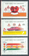 TURKISH CYPRUS 1990 - Michel Nr. 286/288 - MNH ** - Road Safety - Ungebraucht