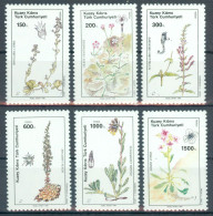 TURKISH CYPRUS 1990 - Michel Nr. 290/295 - MNH ** - Fauna - Endemic Plants - Ungebraucht