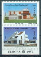 TURKISH CYPRUS 1987 - Michel Nr. 205C/206C - MNH ** - EUROPA/CEPT - Modern Architecture - Nuevos