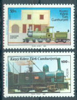 TURKISH CYPRUS 1986 - Michel Nr. 197/198 - MNH ** - Railways - Trains - Neufs