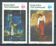 TURKISH CYPRUS 1985 - Michel Nr. 170/171 - MNH ** - Art - Paintings - Nuevos