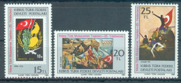 TURKISH CYPRUS 1983 - Michel Nr. 129/131 - MNH ** - History - Neufs