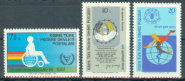 TURKISH CYPRUS 1981 - Michel Nr. 105/107 - MNH ** - Year Of The Disabled / Anti-Rasism / FAO - Nuovi