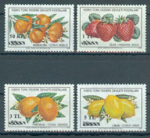 TURKISH CYPRUS 1979 - Michel Nr. 66/69 - MNH ** - Fruits / Flora - Overprinted - Ungebraucht