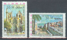 TURKISH CYPRUS 1976 - Michel Nr. 25/26 - MNH ** - Tourism / Culture - Overprinted - Unused Stamps