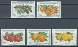 TURKISH CYPRUS 1976 - Michel Nr. 29/33 - MNH ** - Fruits / Flora - Neufs