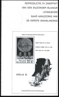België ZNP 21 - 1989 - Maanlanding (BL46)  - Apollo XI - NL - B&W Sheetlets, Courtesu Of The Post  [ZN & GC]