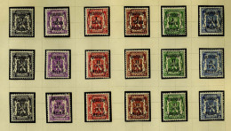 België PRE333/PRE368 * - Reeks 1 T/m 6 - MH - Typografisch 1936-51 (Klein Staatswapen)