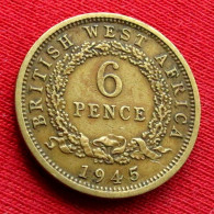 British West Africa 6 Pence 1945 Brits Afrika Afrique Britannique Britanica #1 W ºº - Otros – Africa