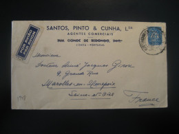 LISBOA 1948 To Marolles-en-Hurepoix France Air Mail Cancel Cover PORTUGAL - Lettres & Documents