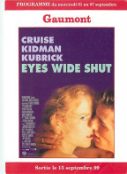 Cinema - Affiche De Film - Eyes Wide Shut - Tom Cruise - Kim Basinger - Stanley Kubrick - Carte Publicitaire Des Cinémas - Affiches Sur Carte