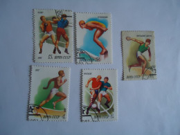 RUSSIA  5 USED STAMPS   SPORTS - Other & Unclassified