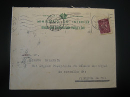 LISBOA 1946 To Figueira Da Foz Cancel Ministerio Do Interior Cover PORTUGAL - Lettres & Documents